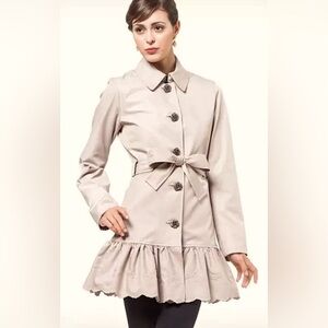 Betsey Johnson Cream Trench Coat